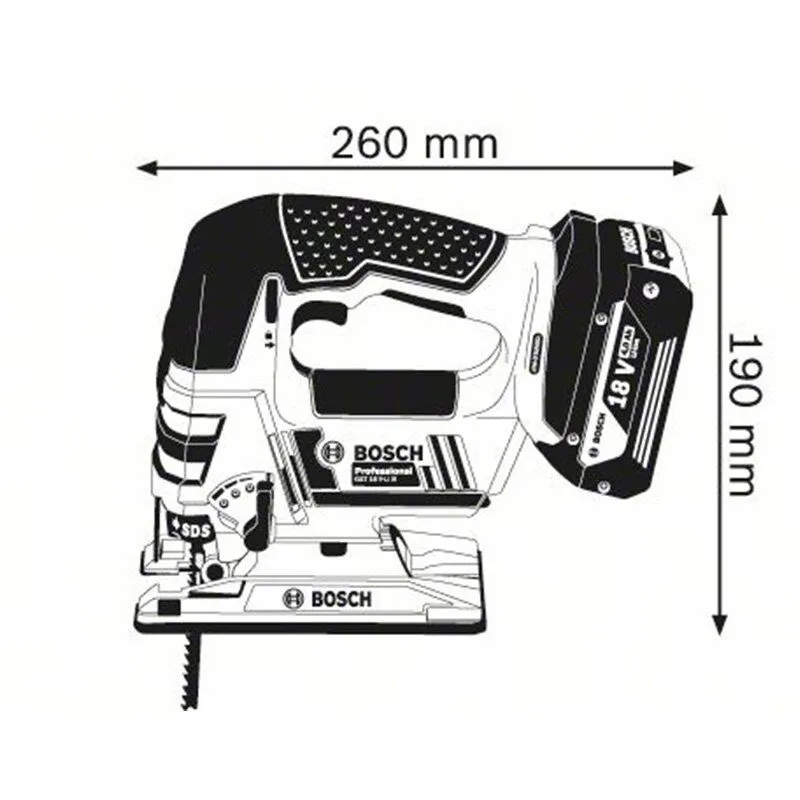 BOSCH GST 18 V-LI B Professional Σέγες μπαταρίας 06015A6102