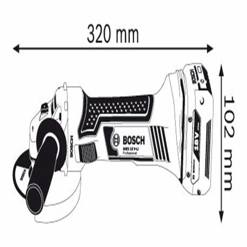 BOSCH GWS 18 V-LI Γωνιακός λειαντήρας μπαταρίας 060193A30A