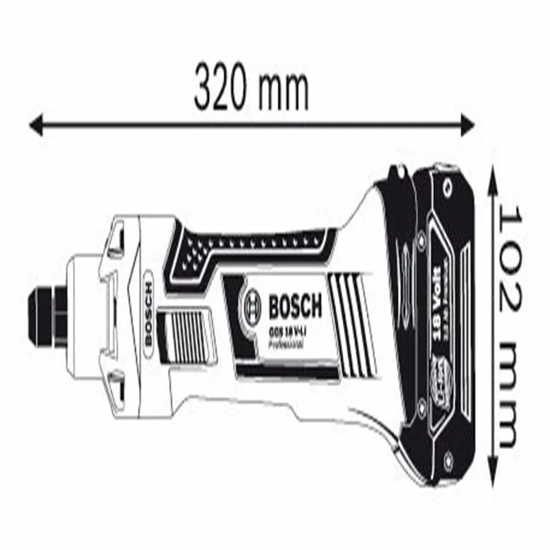 BOSCH GGS 18 V-LI Professional Ευθύς λειαντήρας μπαταρίας 06019B5304