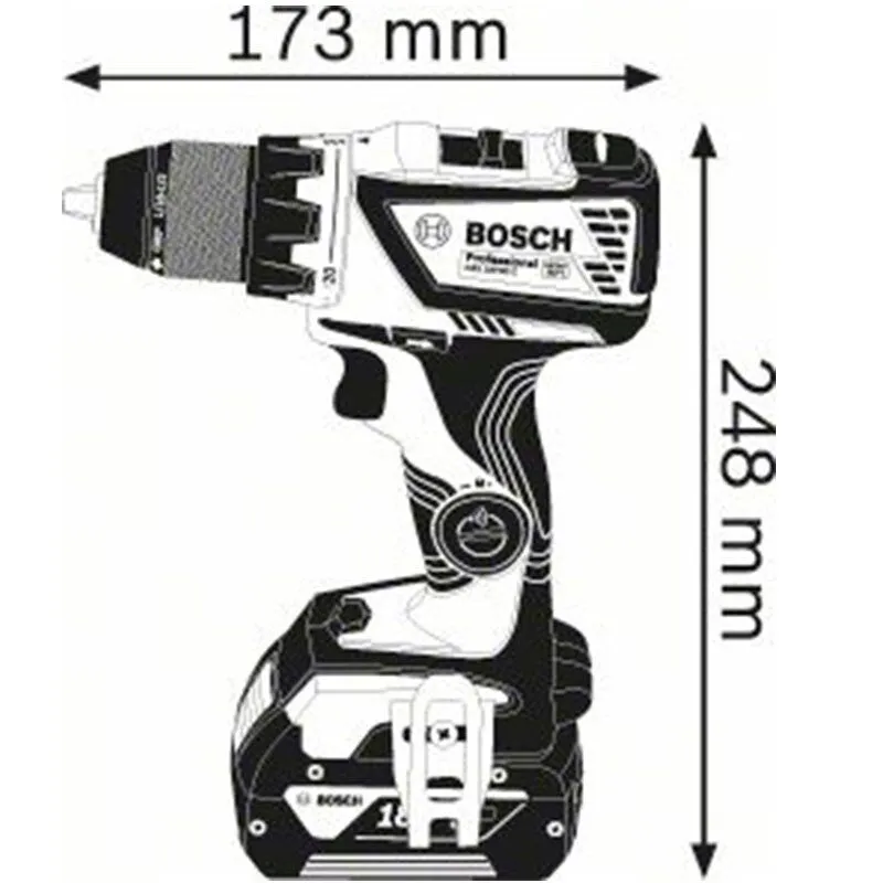 BOSCH GSR 18V-60 C Dynamicseries Δραπανοκατσάβιδο μπαταρίας με Συνδεσιμότητα 06019G1101