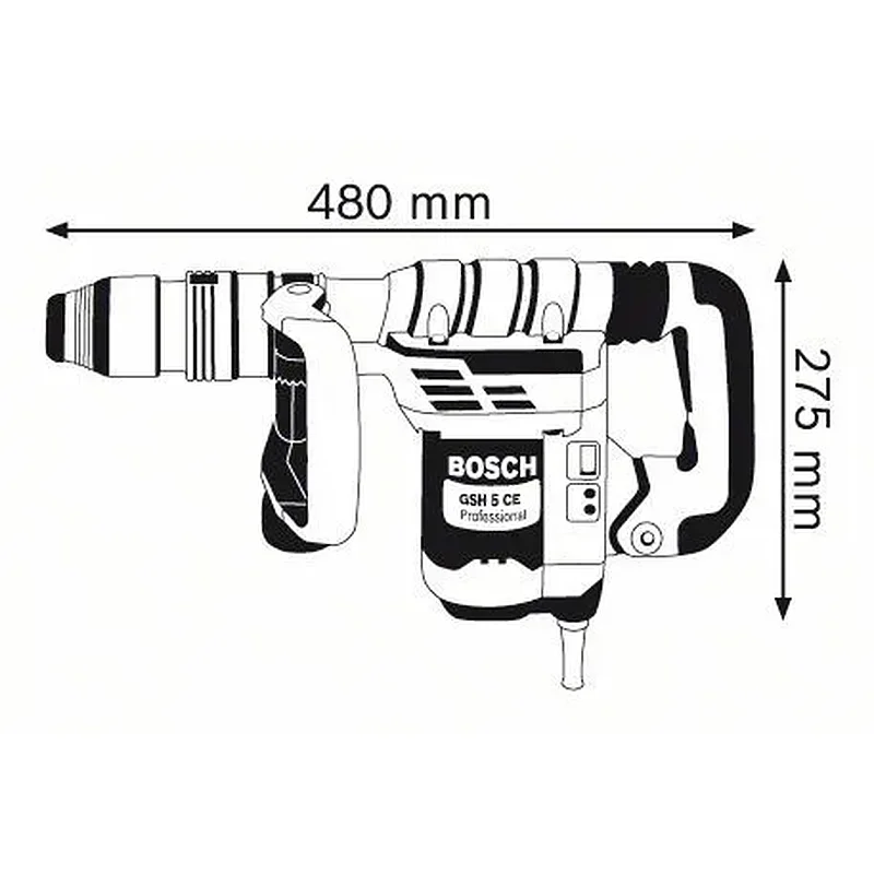 Bosch GSH 5 CE Σκαπτικό πιστολέτο με SDS-max 0.611.321.000