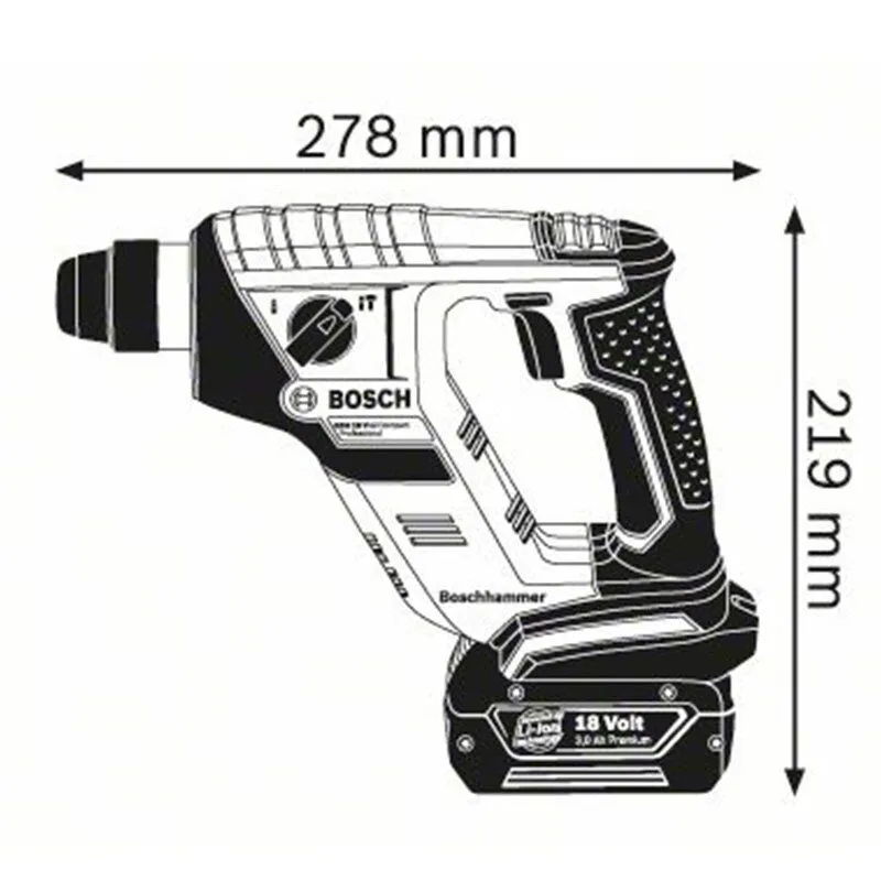 BOSCH GBH 18 V-LI Compact Περιστροφικό πιστολέτο μπαταρίας 0611905302