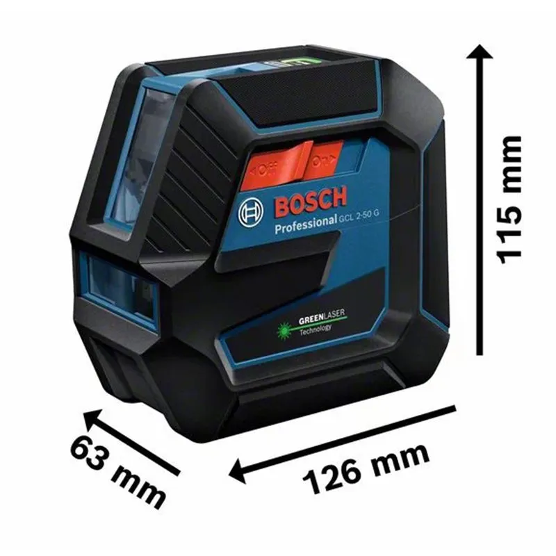 BOSCH GCL 2-50 G PROFESSIONAL ΛΕΪΖΕΡ ΓΡΑΜΜΩΝ ΜΕ ΒΑΣΗ RM 10 SOLO 0601066M00
