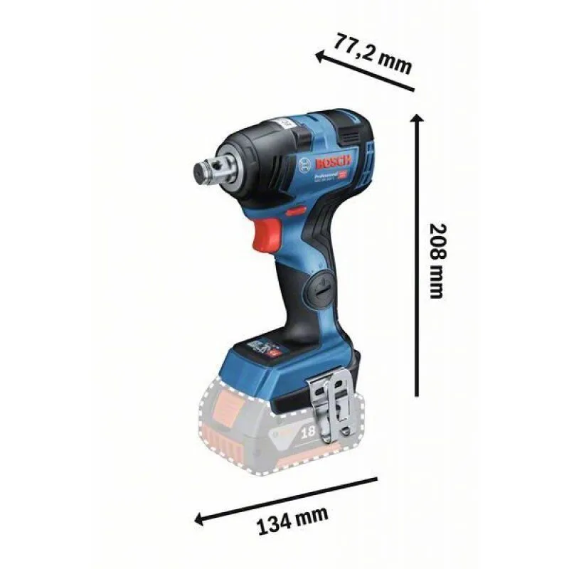BOSCH - ΠΑΛΜΙΚΟ ΚΑΤΣΑΒΙΔΙ ΚΑΙ ΜΠΟΥΛΟΝΟΚΛΕΙΔΟ GDS 18V-200 C Professional (SOLO) 18V 06019G4301