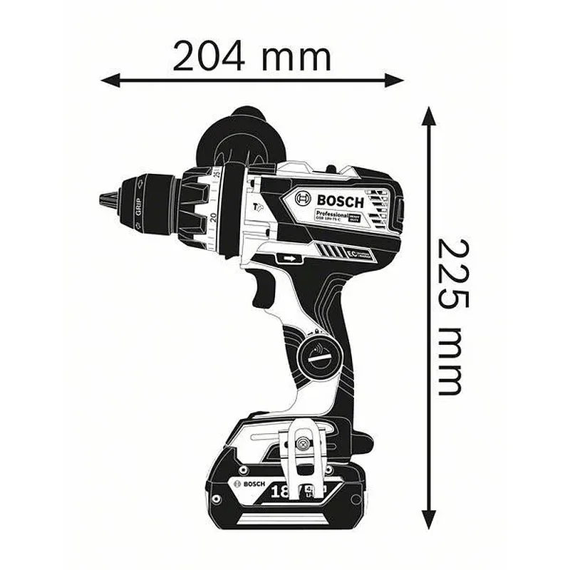 BOSCH GSB 18V-85 C Κρουστικό Δραπανοκατσάβιδο σε L-Boxx 06019G0302