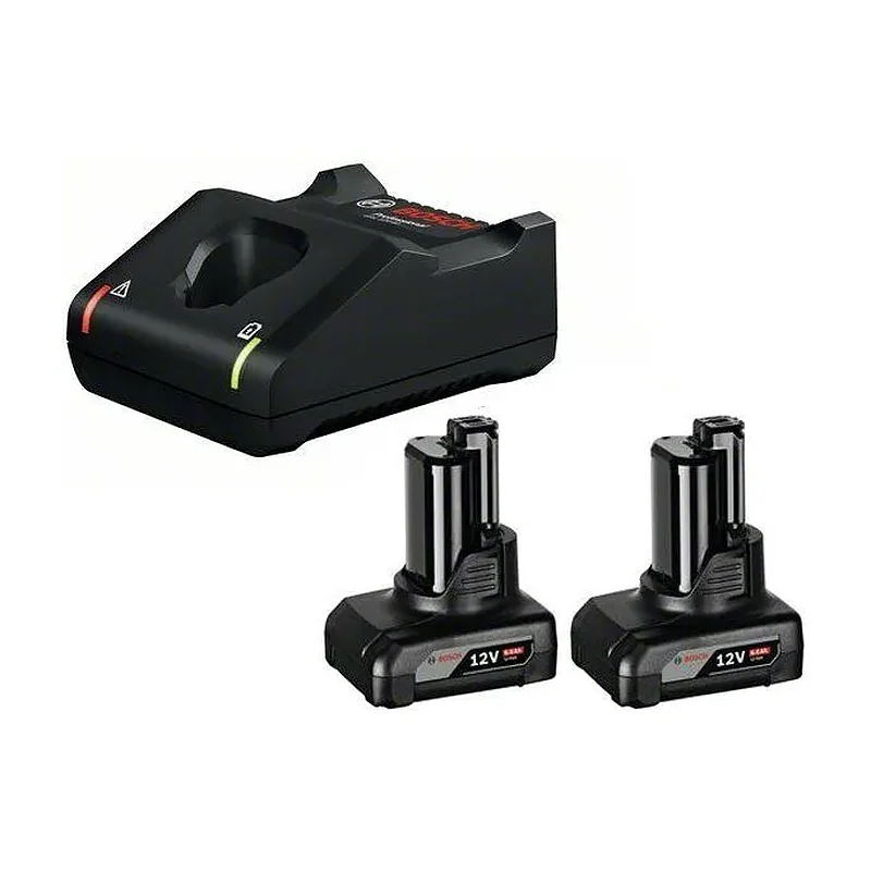 Bosch - Σετ Φορτιστή GAL 12V-40 και Μπαταριών 12V με 2 Μπαταρίες 6.0Ah - 1600A01B20
