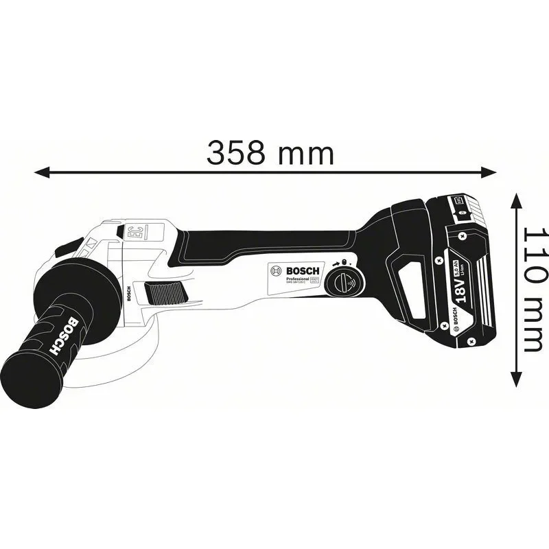 BOSCH GWS 18V-10 C Γωνιακός Τροχός Μπαταρίας 0.601.9G3.10D