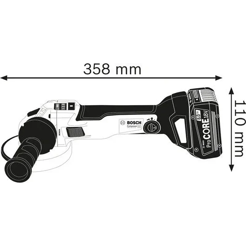 BOSCH - GWS 18V-10 SC Γωνιακός Τροχός 18V σε L-BOXX (Solo) 06019G340B