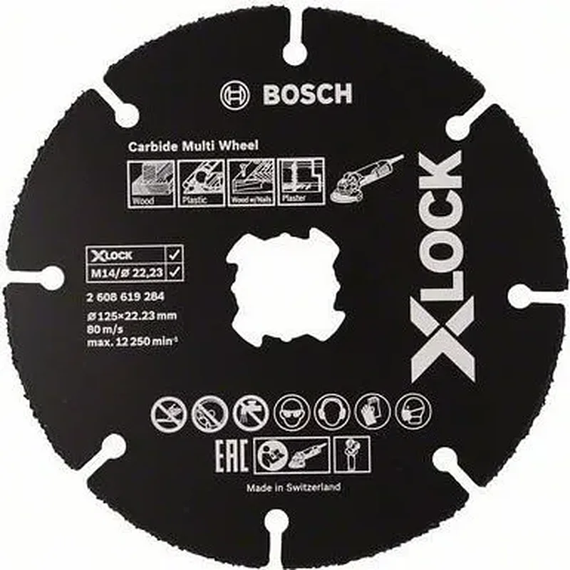 BOSCH Δίσκος Κοπής X-LOCK Carbide Multi Wheel 125mm 2608619284