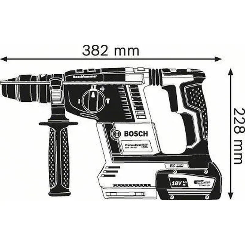 BOSCH GBH 18V-26 F Περιστροφικό πιστολέτο μπαταρίας με Δώρο Σκούπα 0611910002