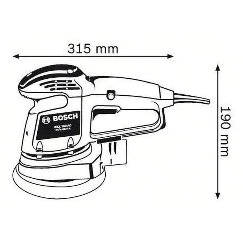 BOSCH Έκκεντρο Τριβείο GEX 150 AC με πέλμα 0601372768