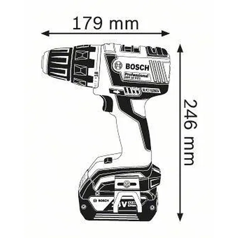BOSCH Δραπανοκατσάβιδο μπαταρίας GSR 18 V-EC Professional / 06019D6104