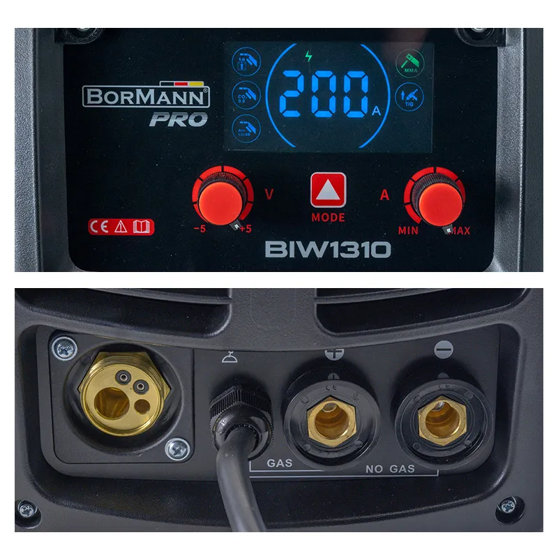 BORMANN Pro BIW1310 Ηλεκτροκόλληση MIG/MMA 200A,Gas/Νο Gas,1/3/5Kg (0,6-1mm) 061991