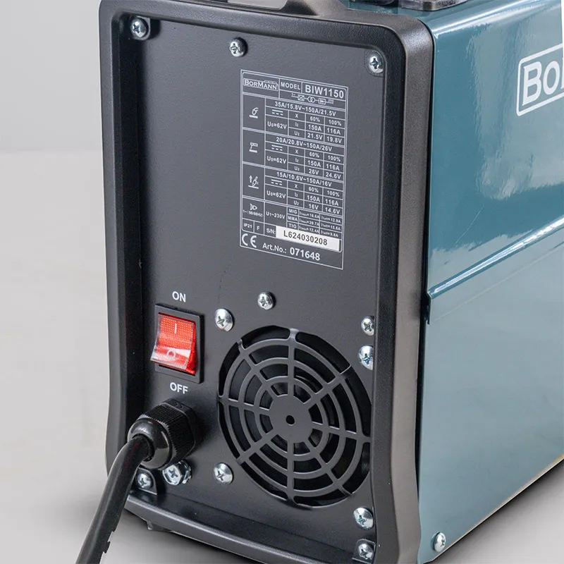 BORMANN Pro BIW1150 Ηλεκτροκόλληση MIG/MAG/TIG/MMA 150A,60%,No gas,450gr/1000gr Κουλούρα (0,8-1,0mm) 071648