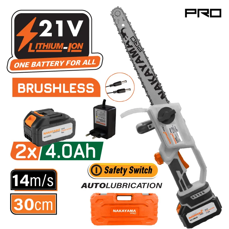 NAKAYAMA Pro EC1230 Κλαδευτικό Αλυσοπρίονο Μπαταρίας 21V,Brushless,Λάμα 30cm,1.4kg 082996