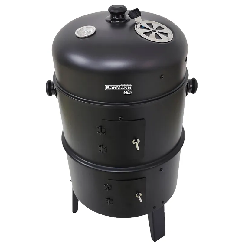 BORMANN Elite BBQ1970 Ψησταριά Κάρβουνου/Καπνιστήριο 2 σε 1 με Ρόδες 079996