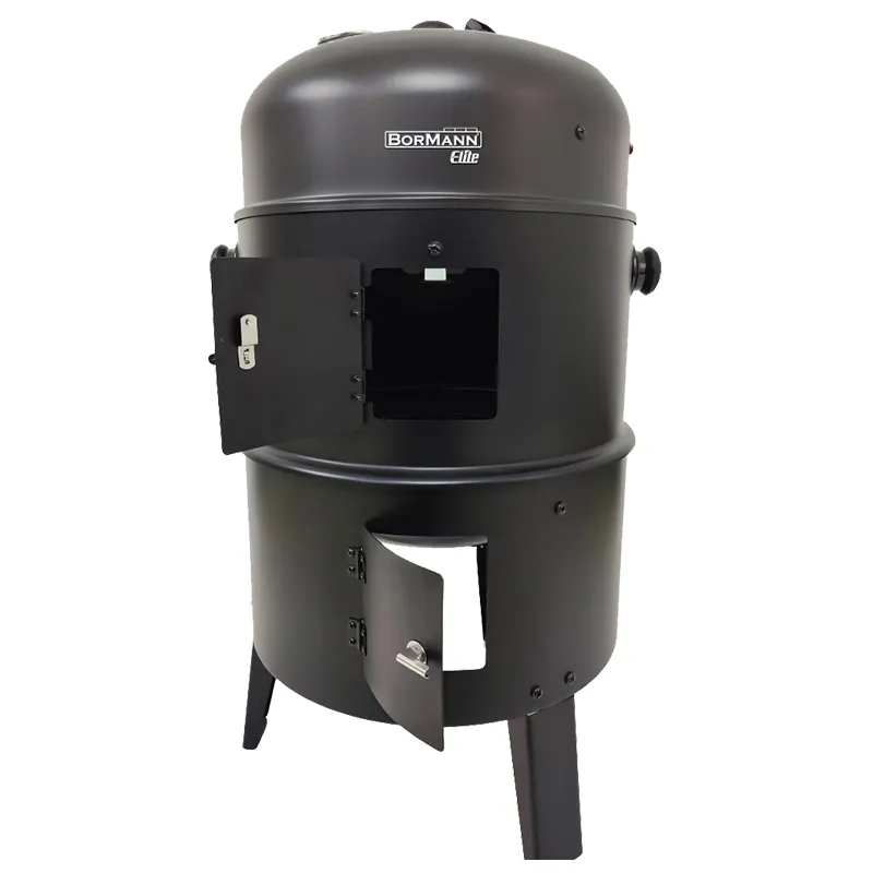 BORMANN Elite BBQ1970 Ψησταριά Κάρβουνου/Καπνιστήριο 2 σε 1 με Ρόδες 079996