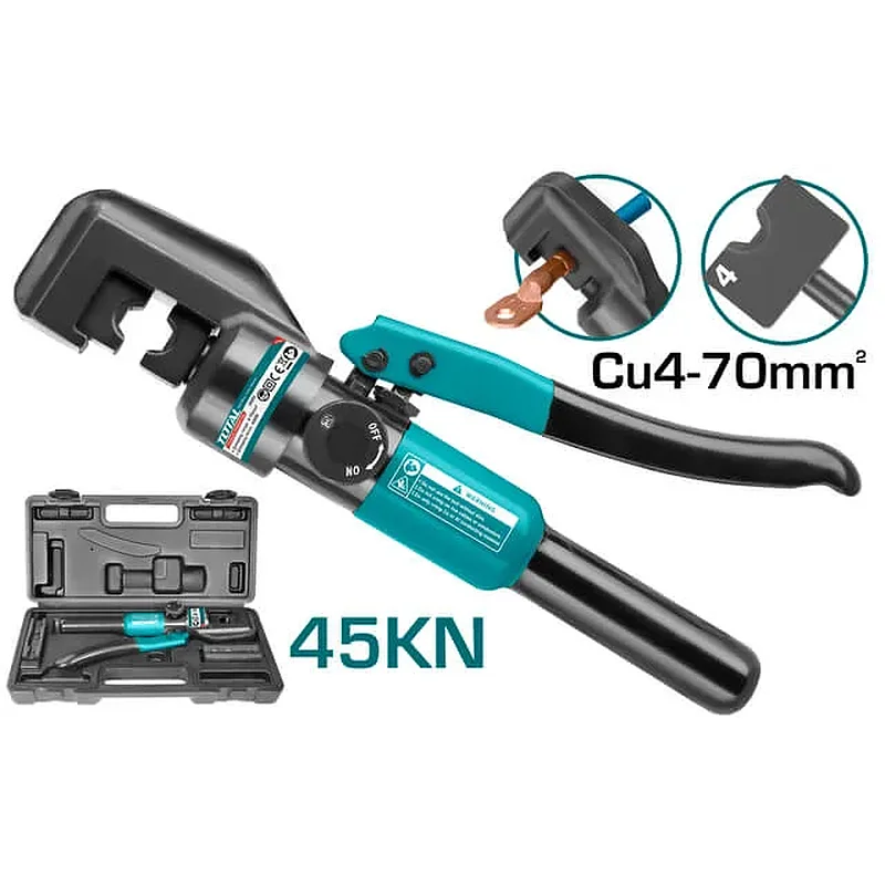 TOTAL ΥΔΡΑΥΛΙΚΗ ΠΡΕΣΑ ΑΚΡΟΔΕΚΤΩΝ Cu 4-70mm2 (THCT070)