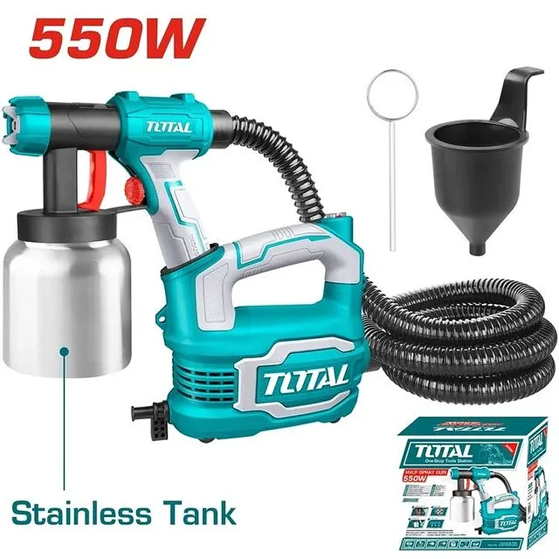 TOTAL ΗΛΕΚΤΡΙΚΟ ΣΥΣΤΗΜΑ ΒΑΦΗΣ HVLP 550W ΜΕ ΔΟΧΕΙΟ ΑΛΟΥΜΙΝΙΟΥ (TT5006-2)