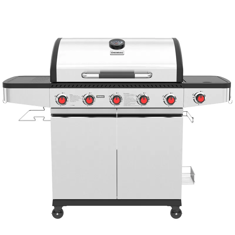UNIMAC ΨΗΣΤΑΡΙΑ ΥΓΡΑΕΡΙΟΥ INOX BBQ PREMIUM LINE - 5 ΕΣΤΙΕΣ ΚΑΙ 1 ΠΛΑΪΝΟ ΜΑΤΙ 661318