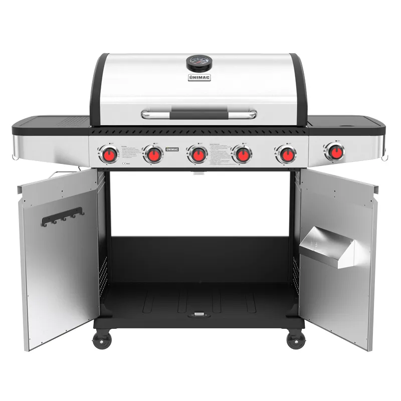 UNIMAC ΨΗΣΤΑΡΙΑ ΥΓΡΑΕΡΙΟΥ INOX BBQ PREMIUM LINE - 5 ΕΣΤΙΕΣ ΚΑΙ 1 ΠΛΑΪΝΟ ΜΑΤΙ 661318