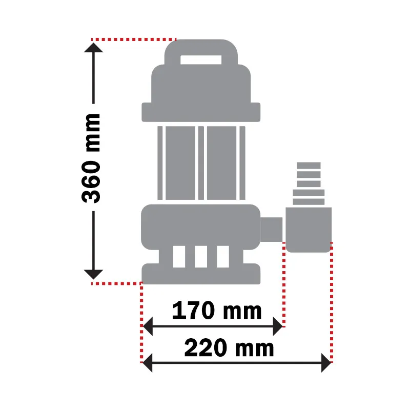 KRAFT ΑΝΤΛΙΑ ΥΠΟΒΡΥΧΙΑ ΑΚΑΘΑΡΤΩΝ 1100W 43574