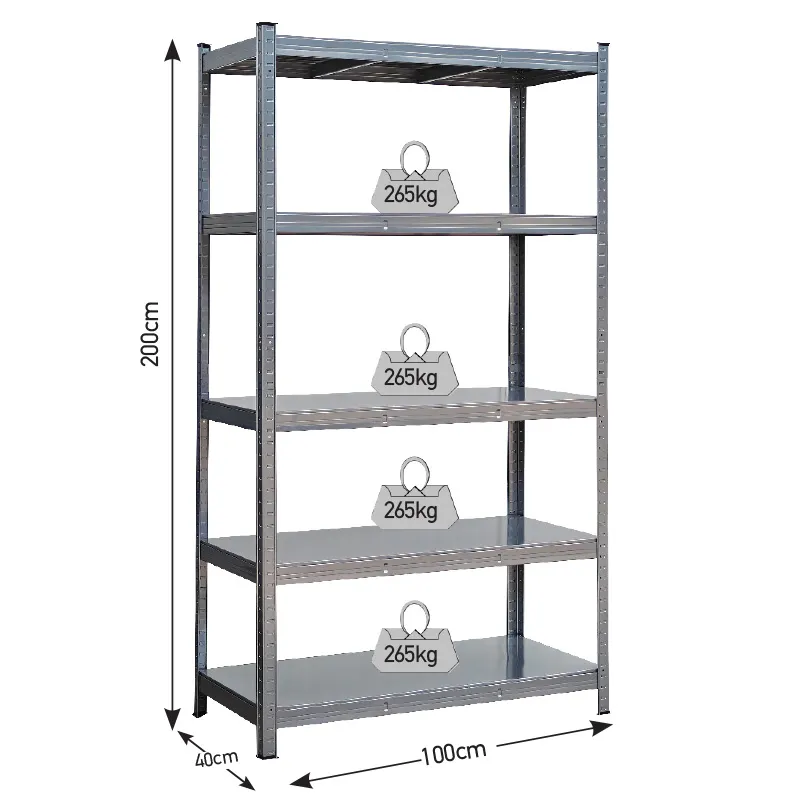 ΡΑΦΙΕΡΑ ΜΕΤΑΛΛΙΚΗ 100x40x200 ΓΚΡΙ. 265kg 5 ΡΑΦΙΑ 610420