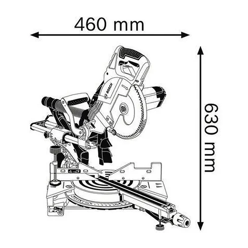 BOSCH Σταθερό φαλτσοπρίονο Radial GCM 8 SJL 0601B19100