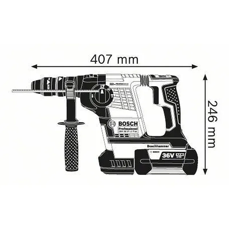 BOSCH GBH 36 VF-LI Plus Περιστροφικό πιστολέτο 0611907002